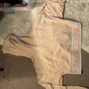 Peach Forever 21 cropped hoodie
